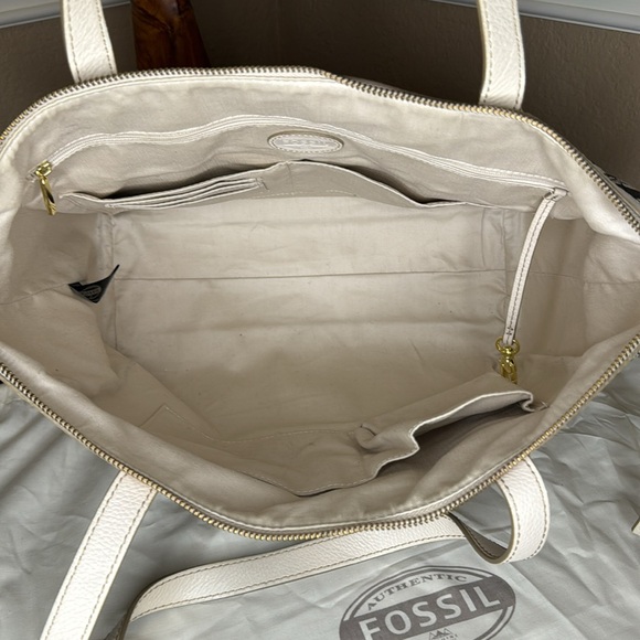 Fossil Sydney geometric diamond coated tote w/dust bag - Picture 8 of 9